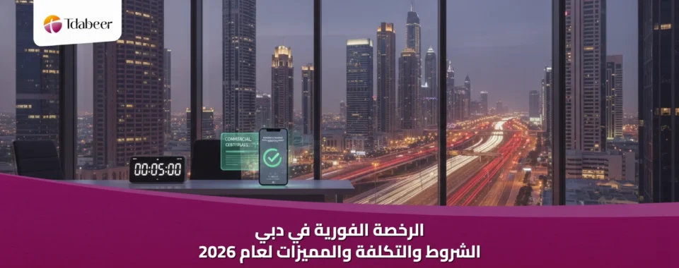 الرخصة الفورية في دبي الشروط والتكلفة والمميزات لعام 2026
